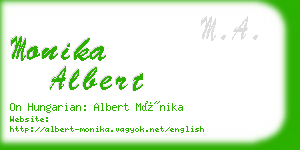 monika albert business card